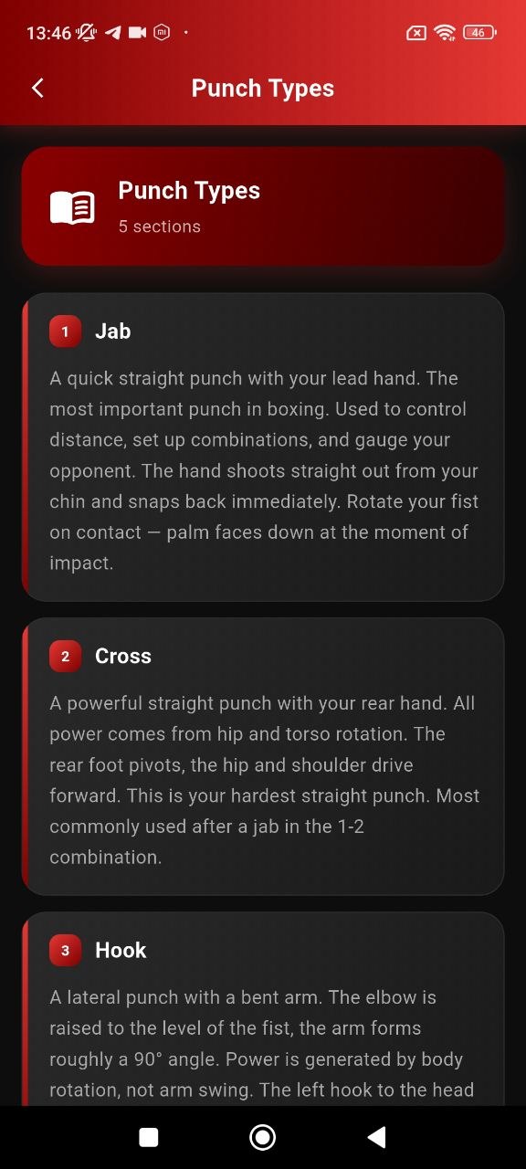 Boxing basics screen